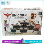 با کیفیت ترین سرویس قابلمه چدن گرانیت ضخیم 22 پارچه مارک یونیکورن (UNICORN)